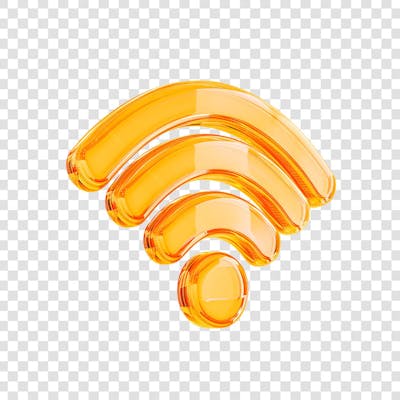 Wifi 3D na cor laranja