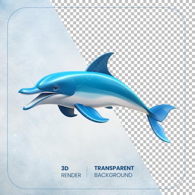 Peixe golfinho isolado em fundo transparente