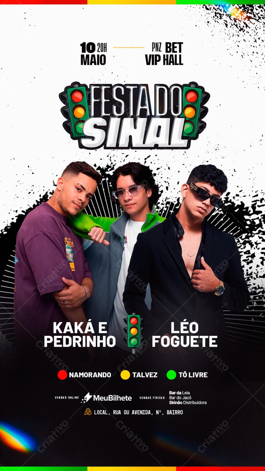 Flyer Festa do Sinal 10 de Maio PSD Editável