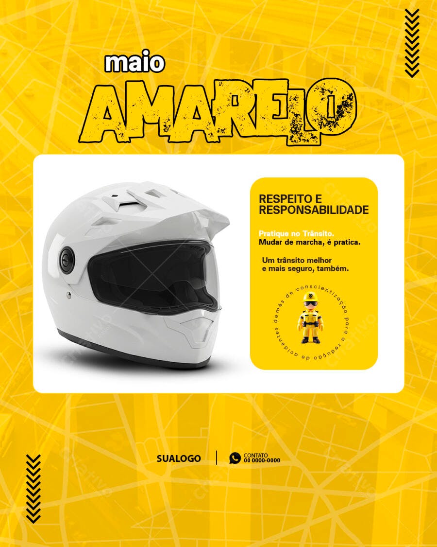 PSD para Campanha Maio Amarelo PSD Editável