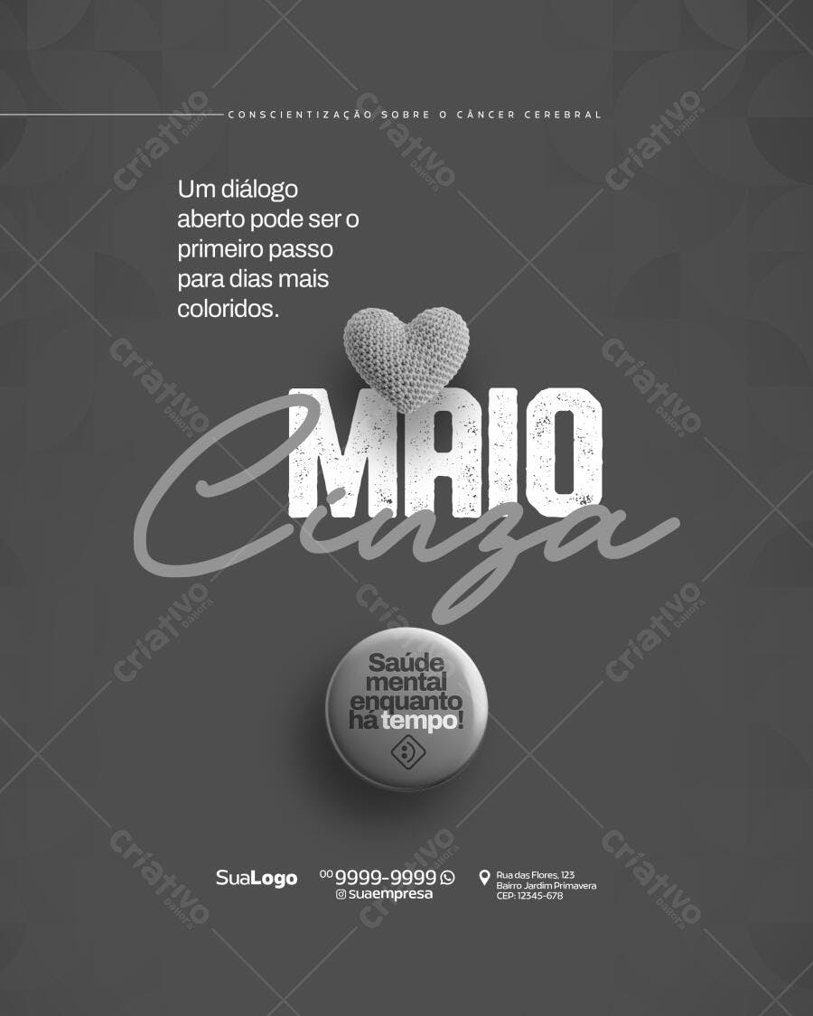 Post para Maio Amarelo PSD Editável