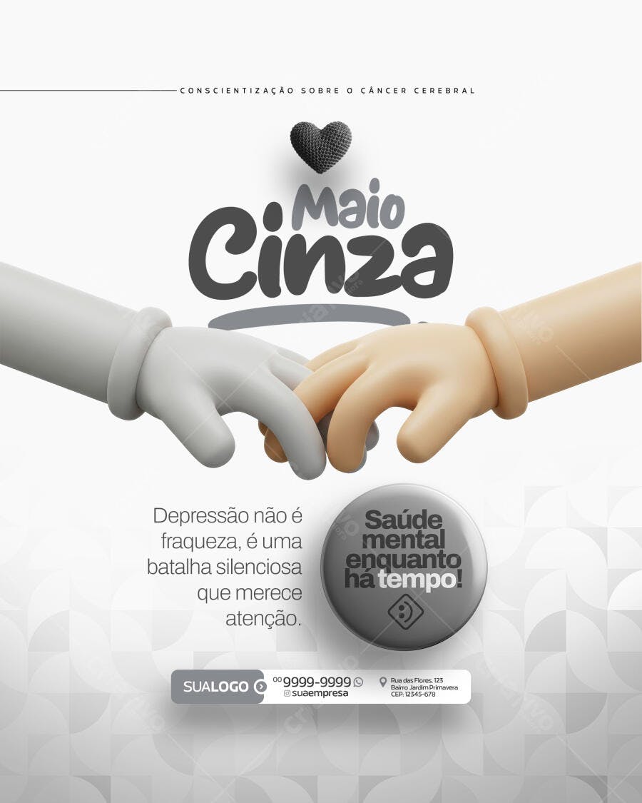 PSD para Campanha Maio Cinza PSD Editável