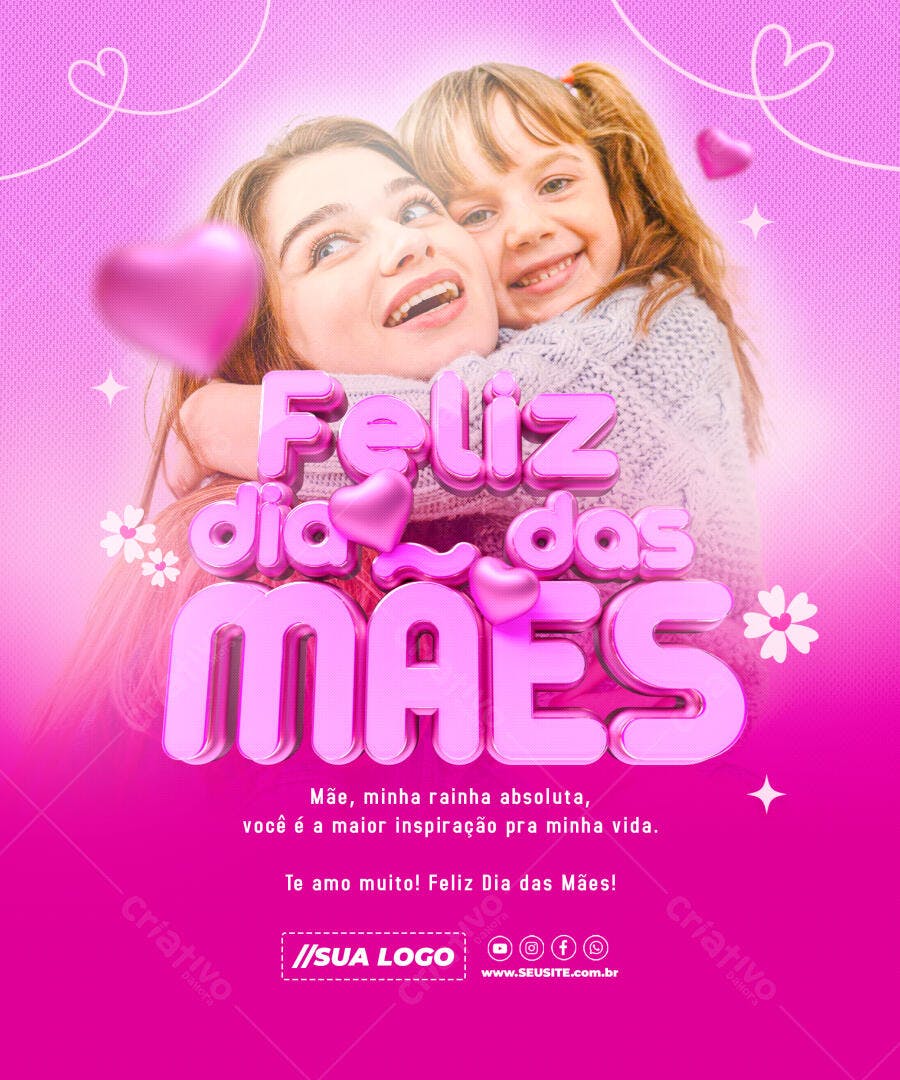 Flyer Dia das Mães PSD Editável