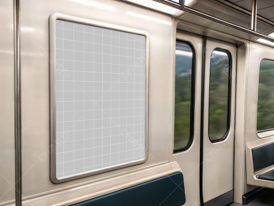 Mockup de Anúncio em Metrô: Design Moderno