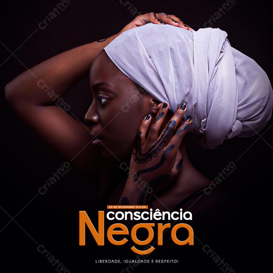 Post para Dia da Consciência Negra PSD Editável