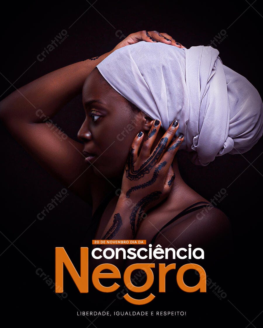 Flyer Dia da Consciência Negra PSD Editável