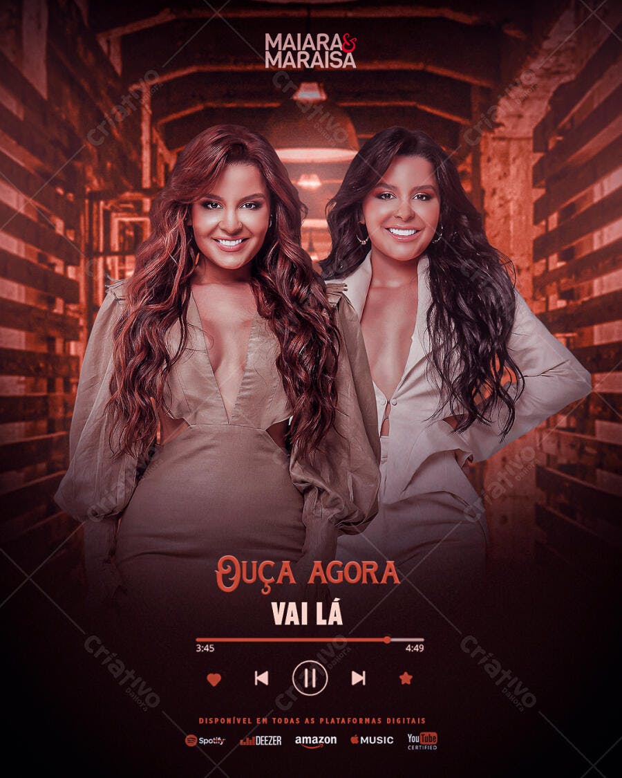 Flyer Musical Maiara e Maraisa PSD Editável