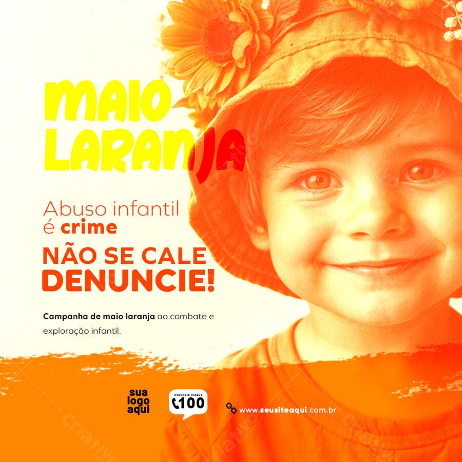 PSD para Campanha Maio Laranja PSD Editável