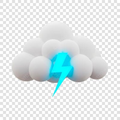 NUVEM COM RAIO RENDER 3D