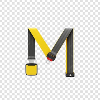 Cinto de Segurnça em Formato de M representando Maio Amarelo
