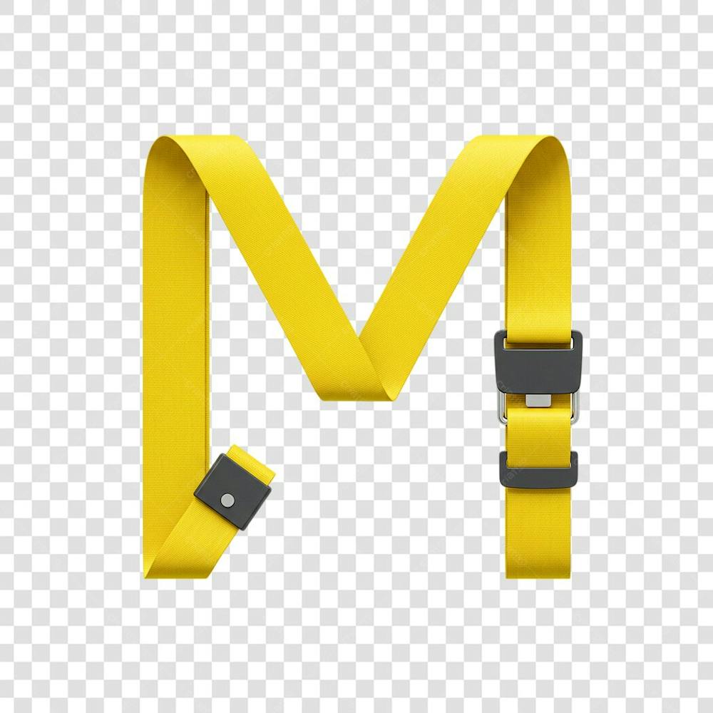 Cinto de Segurnça em Formato de M representando Maio Amarelo g