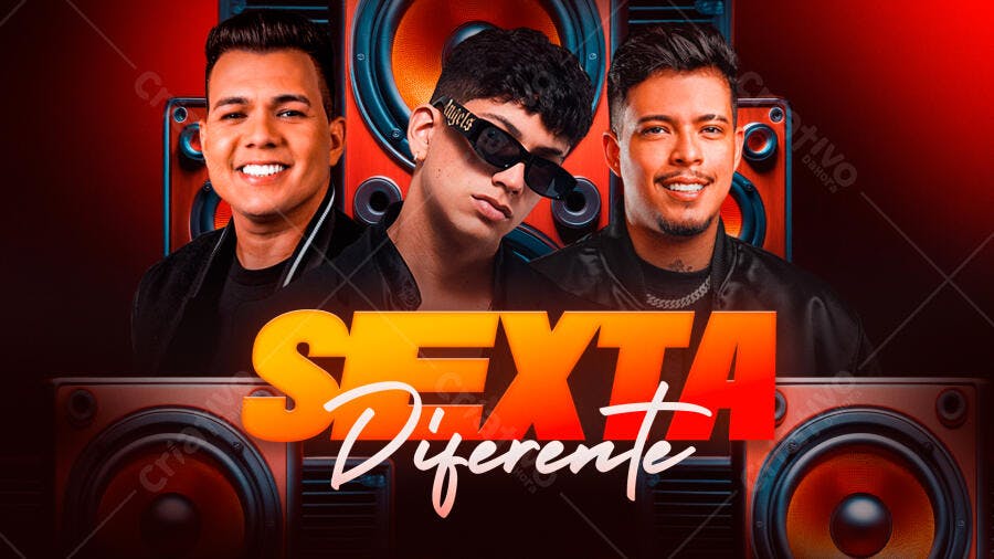 Flyer Festa Sexta Diferente PSD Editável