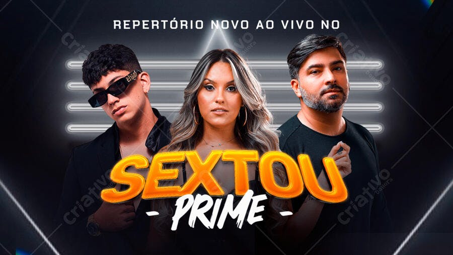 Flyer para Festa Sextou Prime PSD Editável