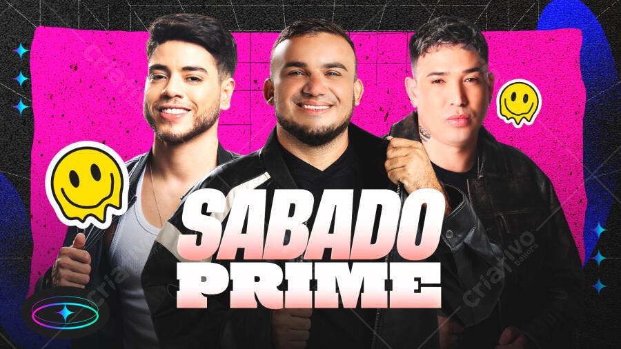 Flyer Sábado Prime PSD Editável