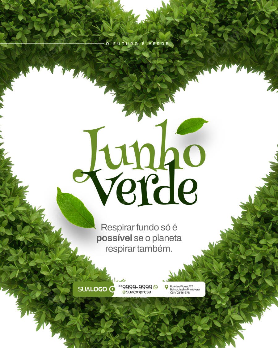 Postagem Junho Verde PSD Editável