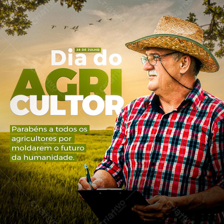 Postagem Dia do Agricultor PSD Editável