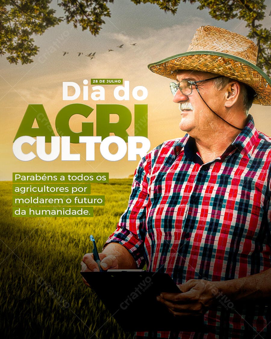 Flyer Dia do Agricultor 28 de Julho PSD Editável