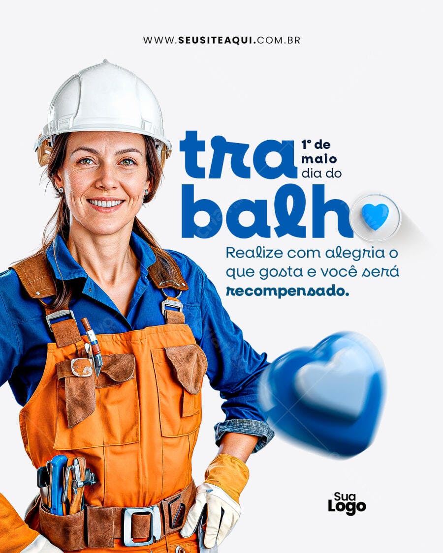 Flyer Dia do Trabalho PSD Editável