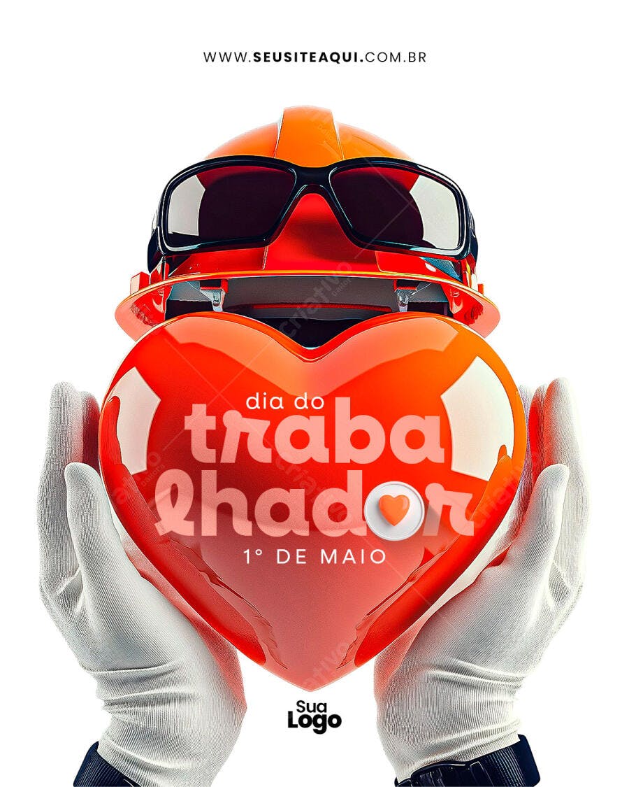 Post para Dia do Trabalhador PSD Editável