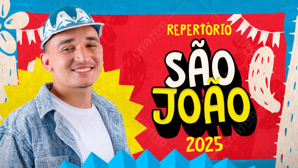 FLYER THUMB CAPA CD SÃO JOÃO BANNER YOUTUBE PSD EDITÁVEL