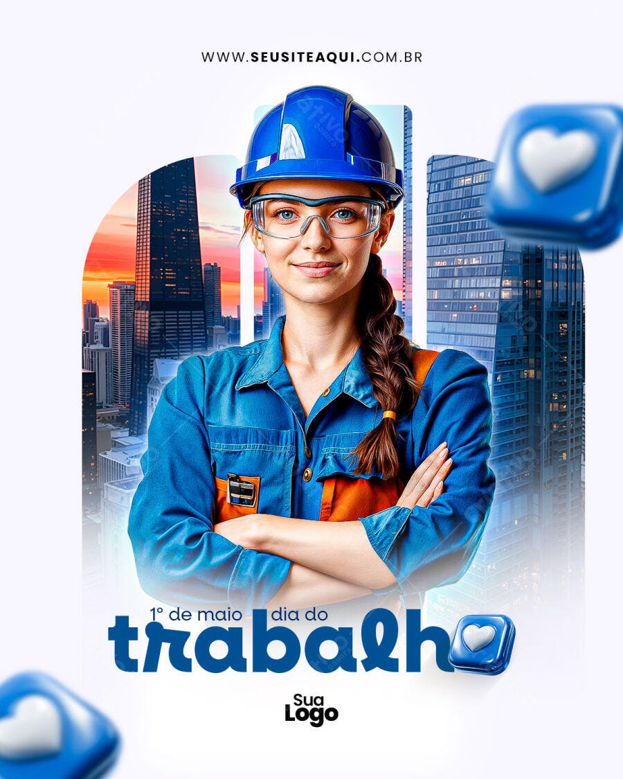Postagem Dia do Trabalho PSD Editável