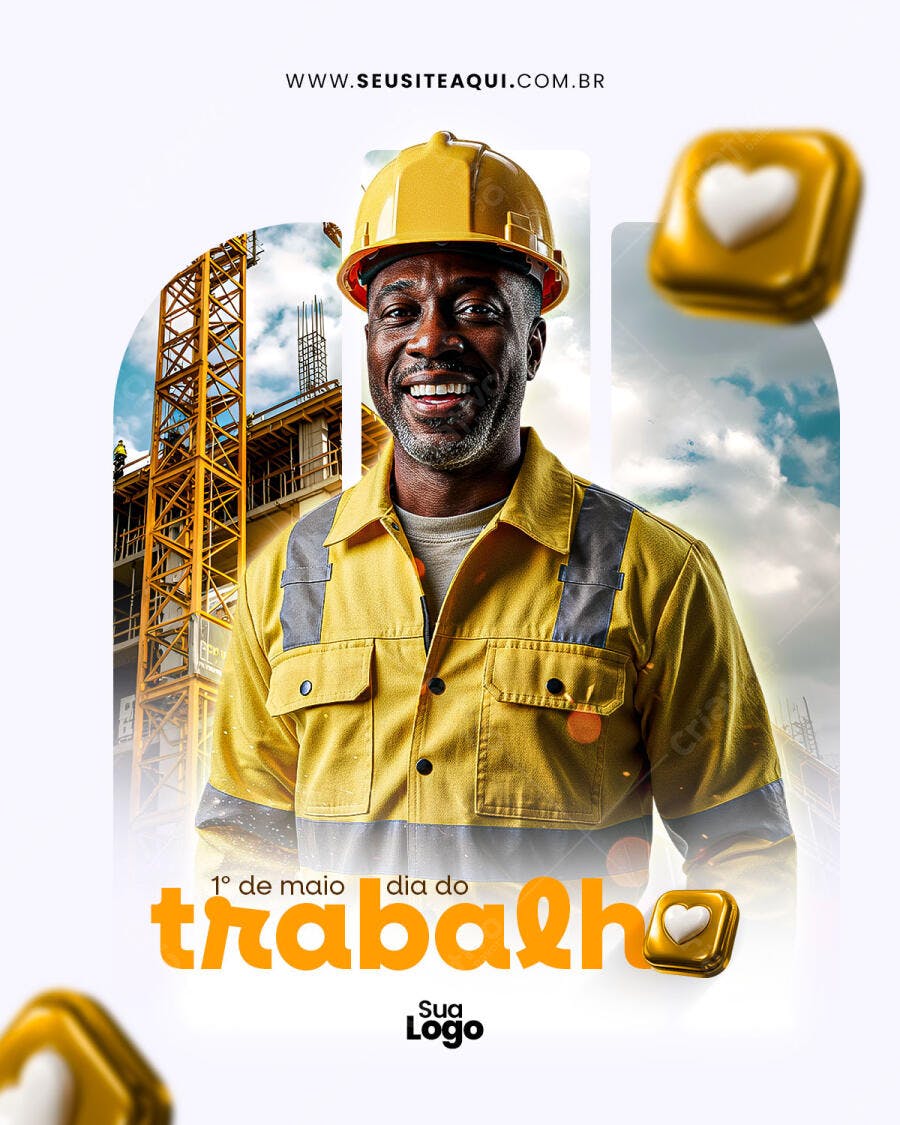 Flyer Dia do Trabalho PSD Editável