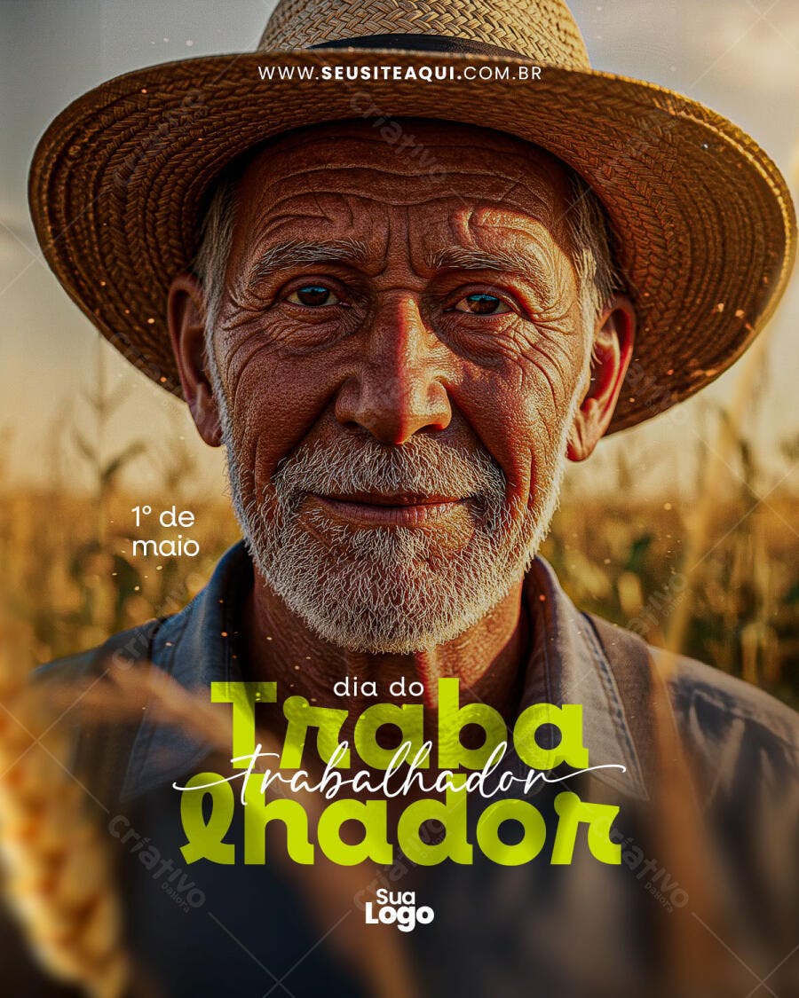 Flyer Dia do Trabalhador PSD Editável
