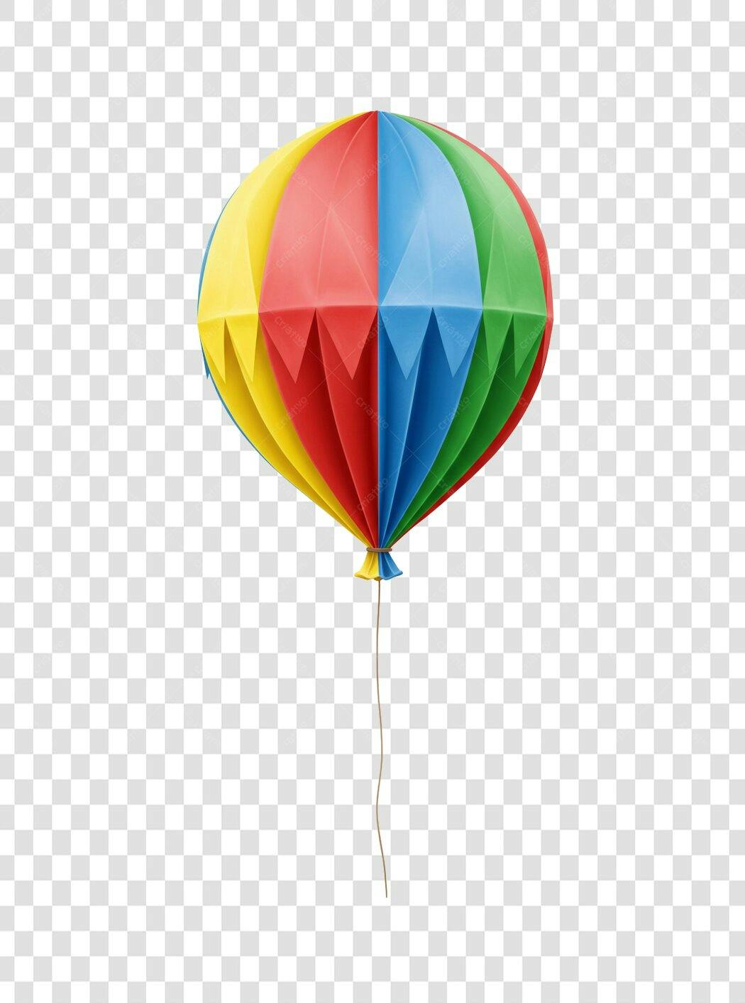 Ilustração Balão Colorido PNG com fundo transparente