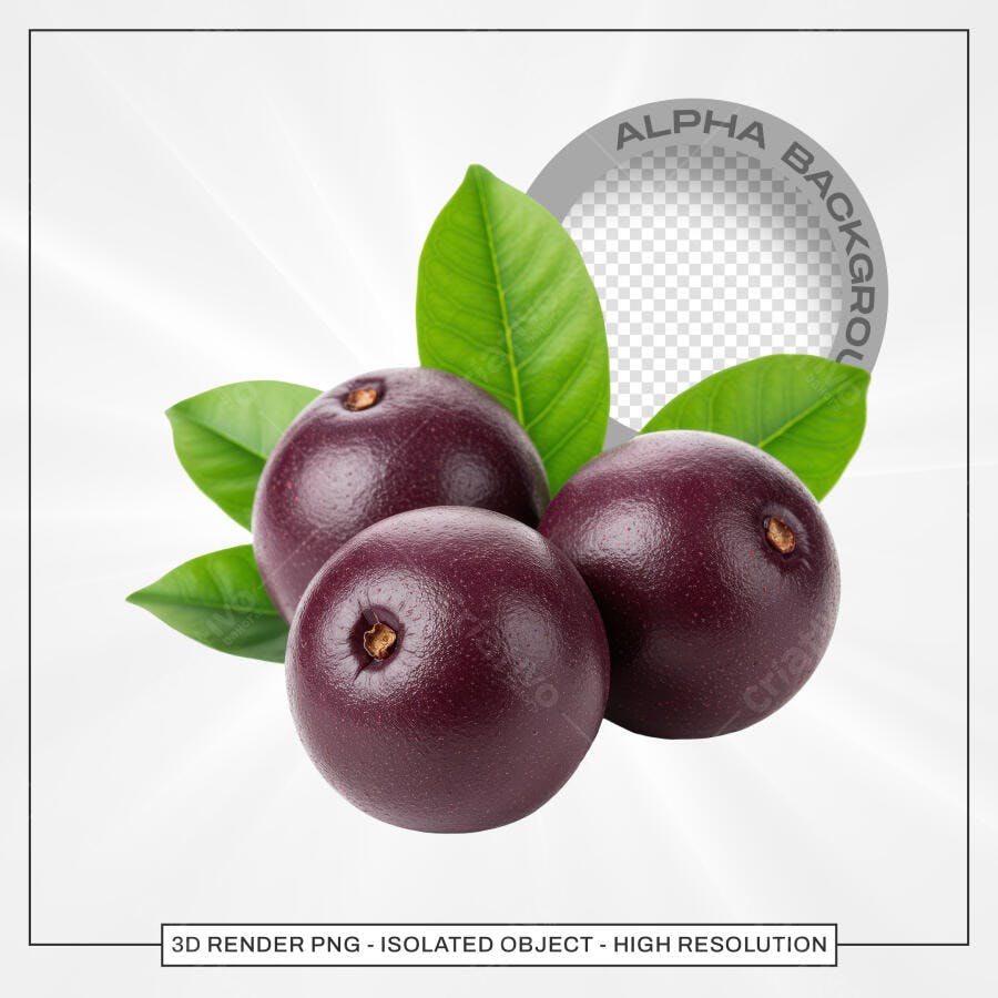 Pack de Frutas Açaí PSD Editável