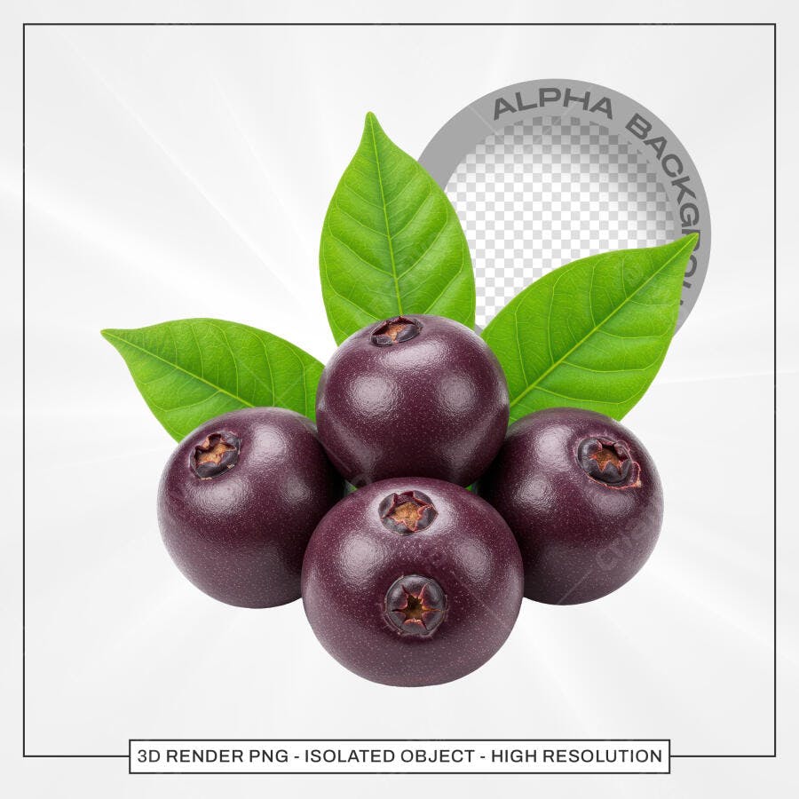Pack de Frutas Açaí PSD Editável