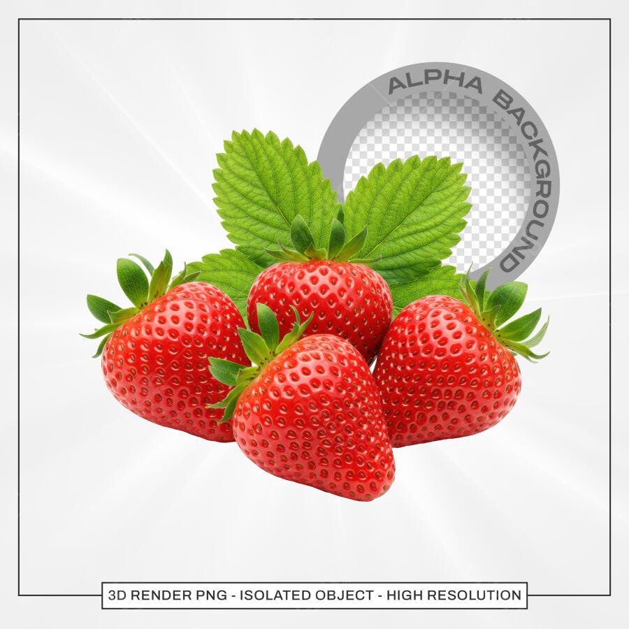 Psd Mockup de Morangos para Embalagem de Alimentos PSD Editável