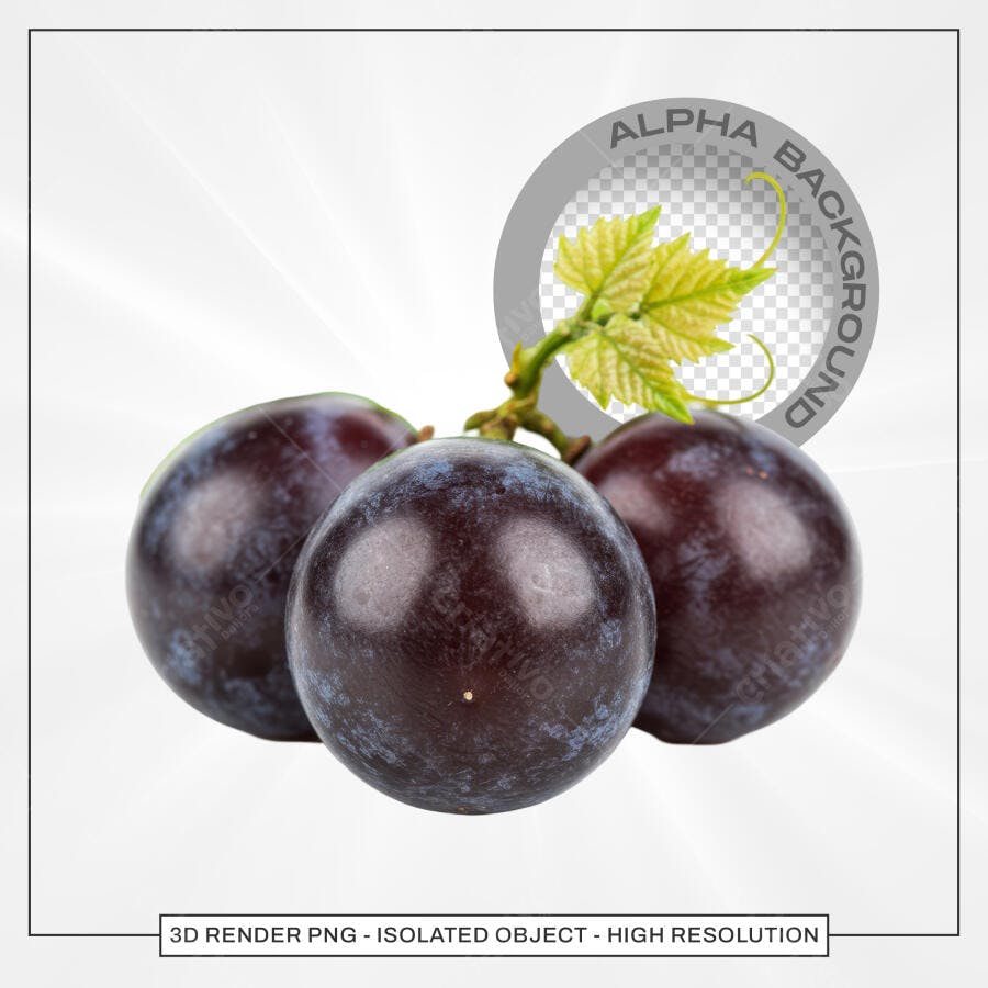 Imagem PSD Editável de Uvas para Design de Embalagem