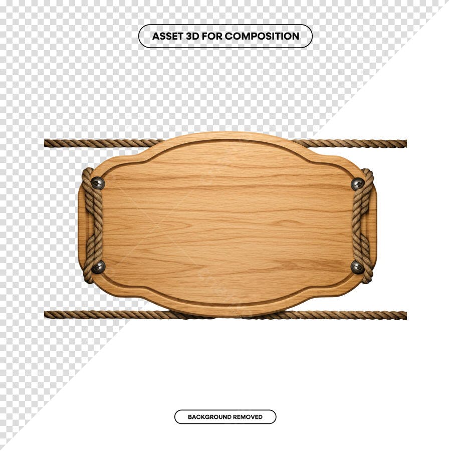 Placa de Madeira Rustica PSD Editável
