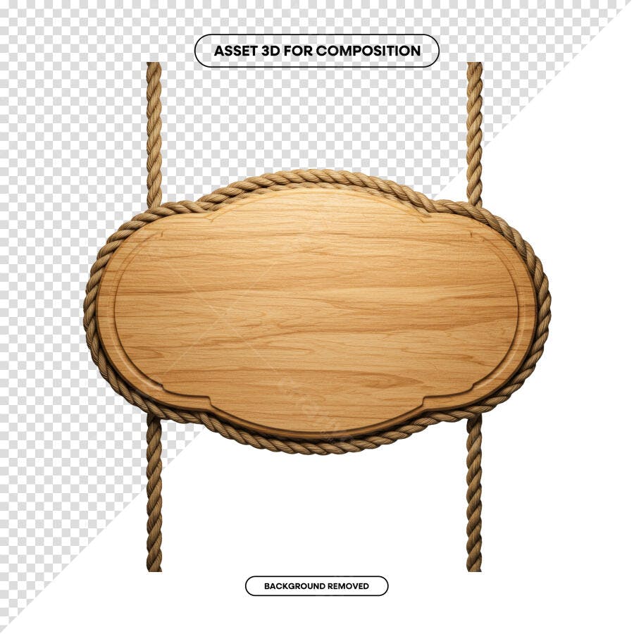 Placa de Madeira Rustica para Anúncios PSD Editável