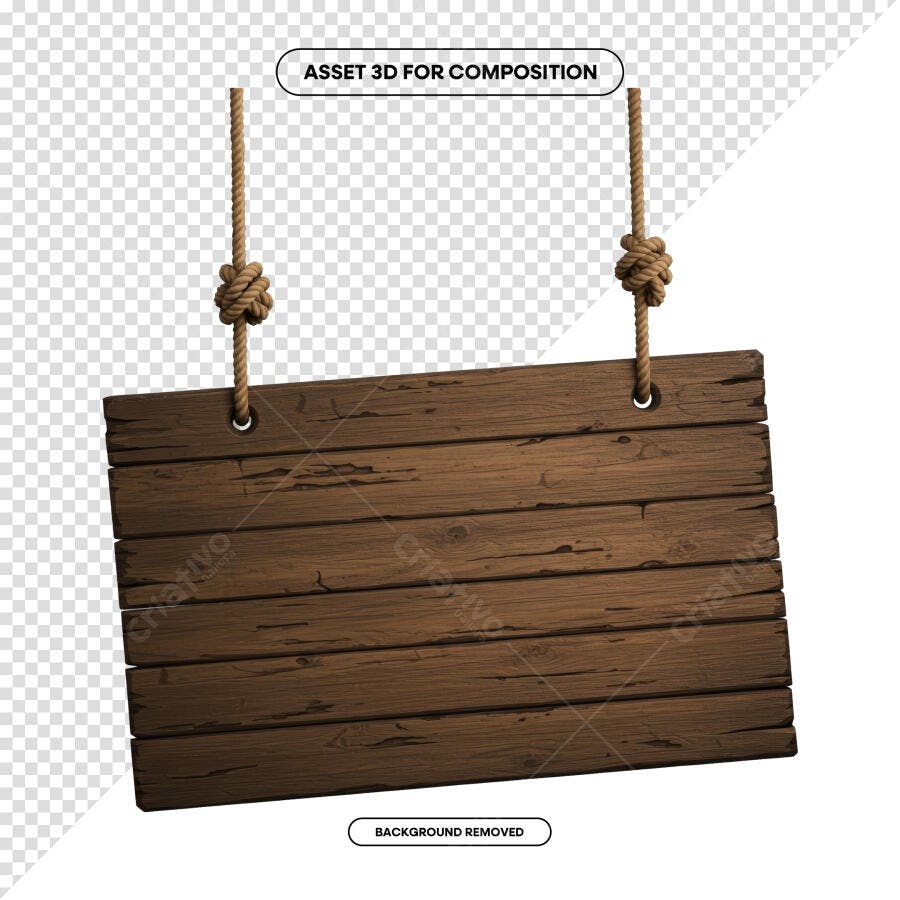 Placa de Madeira para Publicação PSD Editável
