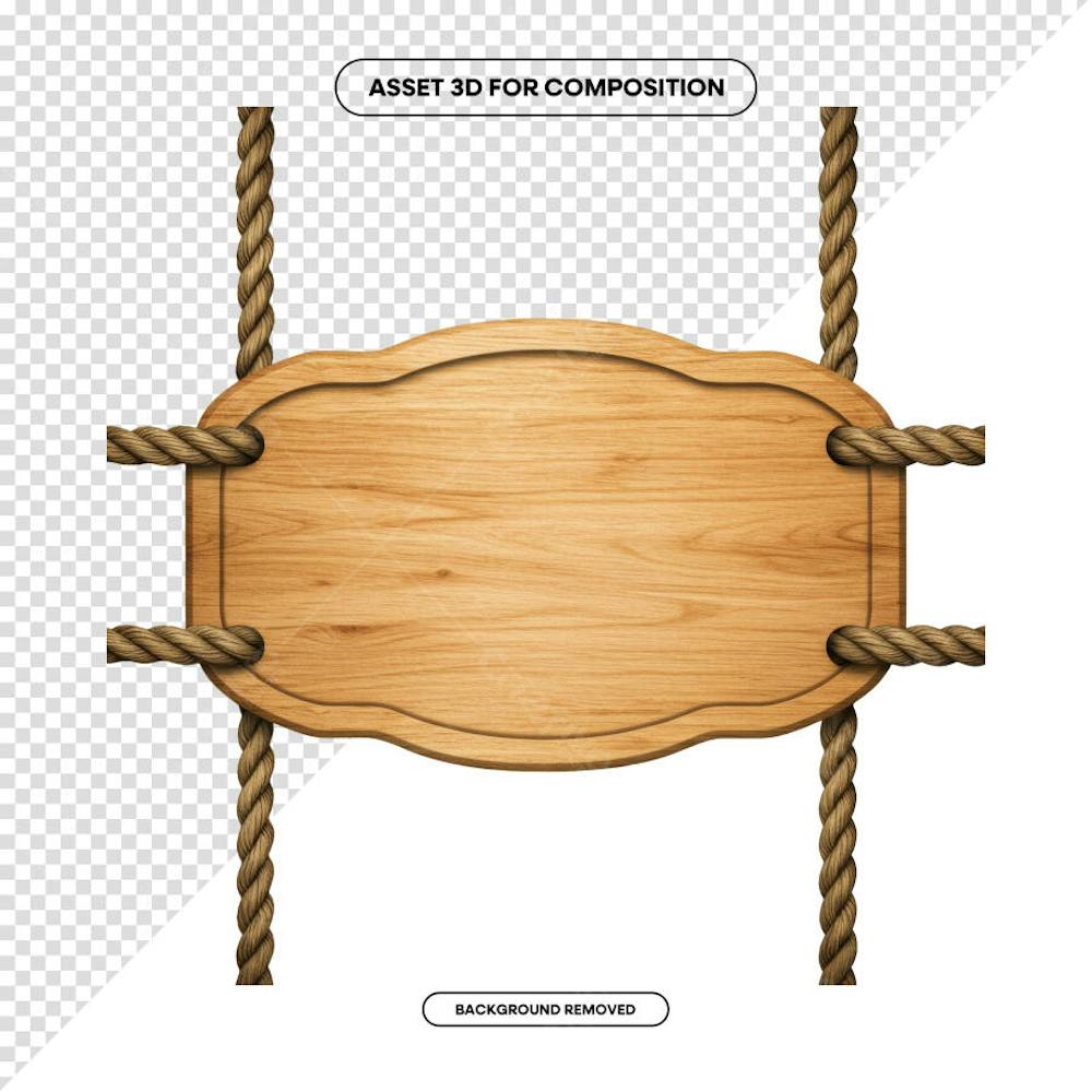 PLACA DE MADEIRA ELEMENTO 3D PARA COMPOSIÇÃO PNG SÃO JOÃO FESTA JUNINA SHOW EVENTO (220)