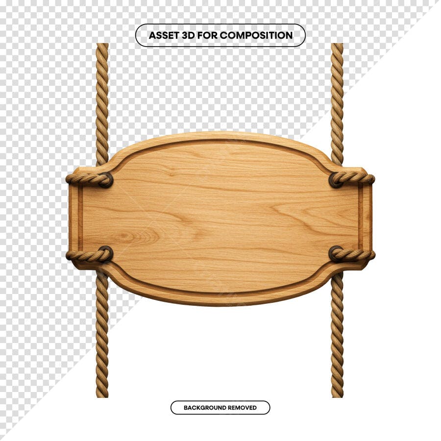 Placa de Madeira para Loja PSD Editável