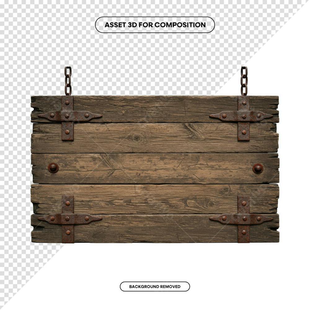 PLACA DE MADEIRA ELEMENTO 3D PARA COMPOSIÇÃO PNG SÃO JOÃO FESTA JUNINA SHOW EVENTO (224)