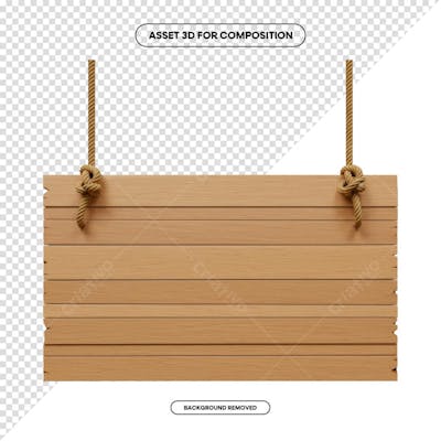 PLACA DE MADEIRA ELEMENTO 3D PARA COMPOSIÇÃO PNG SÃO JOÃO FESTA JUNINA SHOW EVENTO (130)
