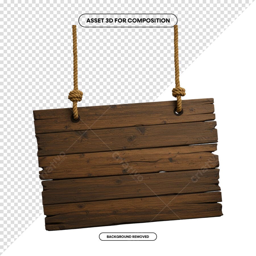 Placa de Madeira Rustica PSD Editável