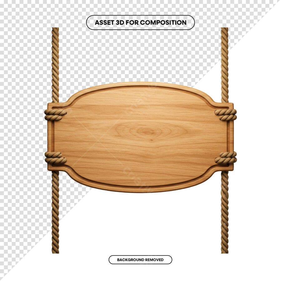Placa de Madeira para Restaurante PSD Editável