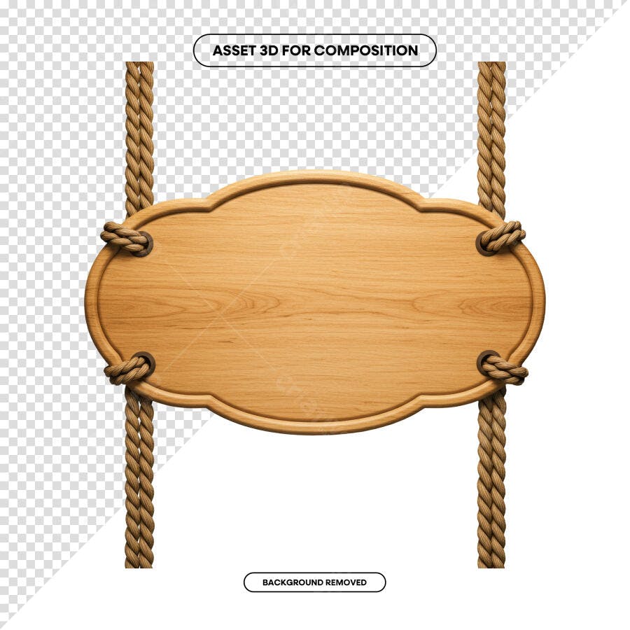Placa de Madeira Rustica PSD Editável