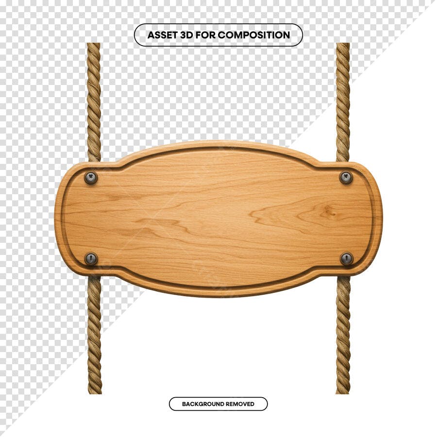 Placa de Madeira para Loja PSD Editável