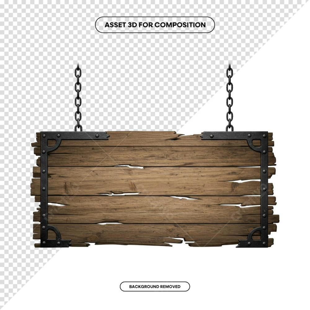 PLACA DE MADEIRA ELEMENTO 3D PARA COMPOSIÇÃO PNG SÃO JOÃO FESTA JUNINA SHOW EVENTO (239)