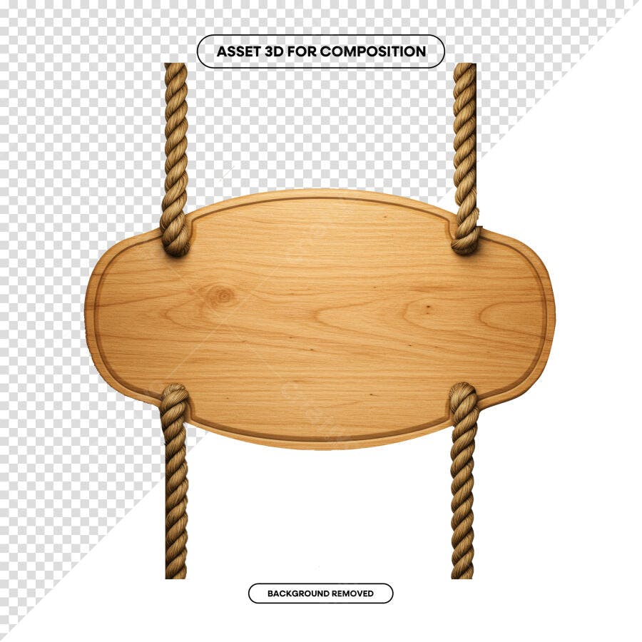 Placa de Madeira PSD Editável para Decoração Rustica