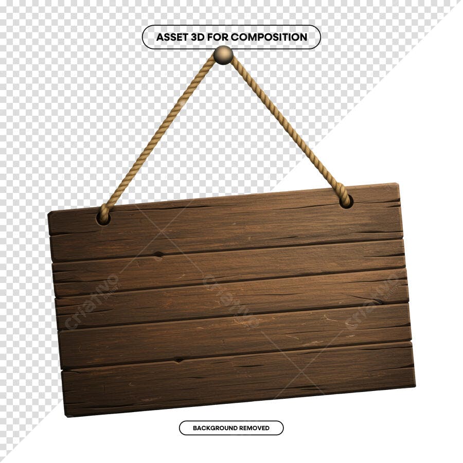 Placa de Madeira Rustica PSD Editável