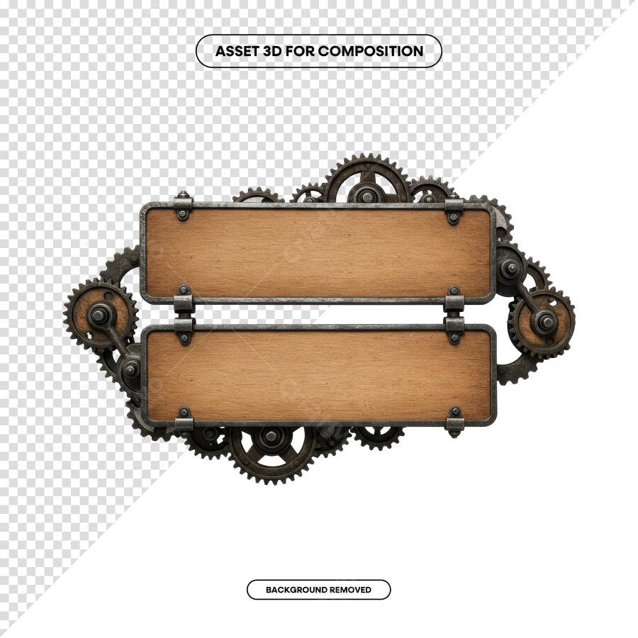 Banner Mecânica Steampunk PSD Editável