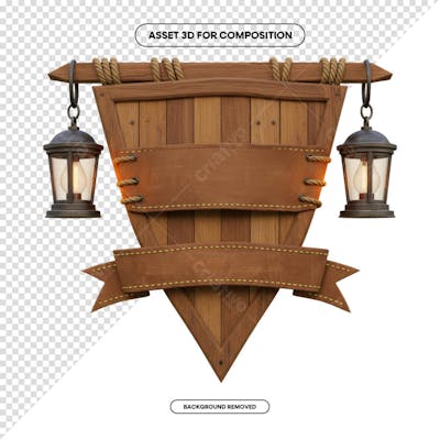 PLACA DE MADEIRA ELEMENTO 3D PARA COMPOSIÇÃO PNG SÃO JOÃO FESTA JUNINA SHOW EVENTO (205)