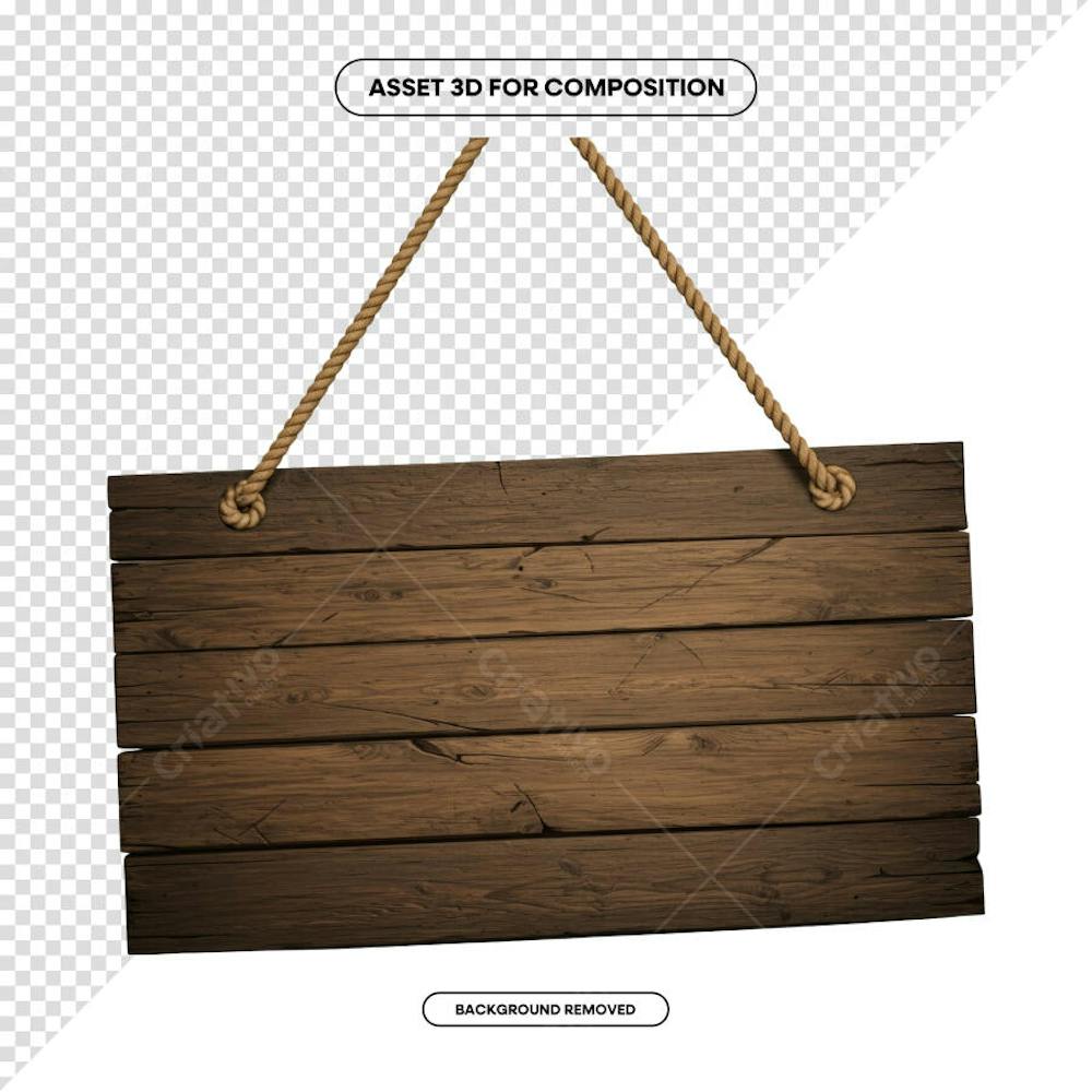 PLACA DE MADEIRA ELEMENTO 3D PARA COMPOSIÇÃO PNG SÃO JOÃO FESTA JUNINA SHOW EVENTO (128)