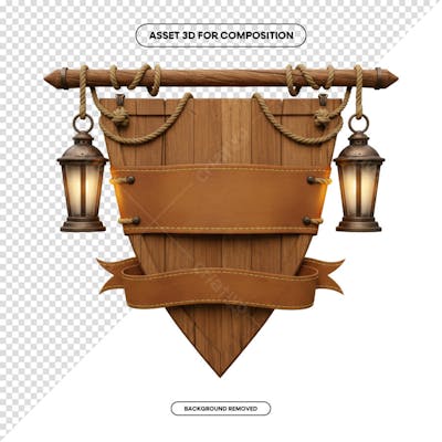 PLACA DE MADEIRA ELEMENTO 3D PARA COMPOSIÇÃO PNG SÃO JOÃO FESTA JUNINA SHOW EVENTO (207)
